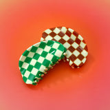 Waffle Hair Claw in Green Apple