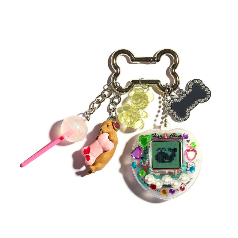 Gaming Nostalgia in Pink DIY Keychain Bag Charm