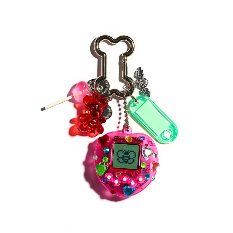 Gaming Nostalgia in Pink DIY Keychain Bag Charm