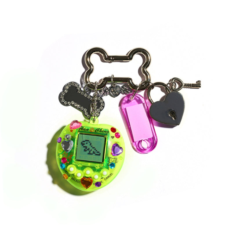 Gaming Nostalgia in Pink DIY Keychain Bag Charm