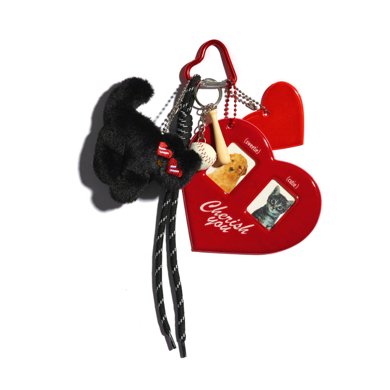 I Heart you Keychain Bag Charm