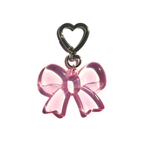 Pink Bow Keychain Bag Charm