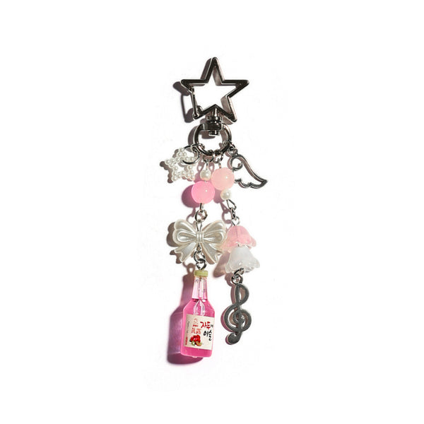 Fizzy Fun Keychain Bag Charm in Pink