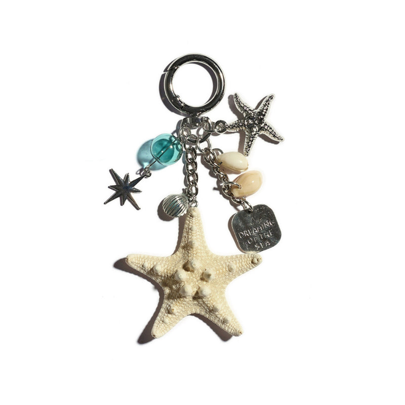Ocean Whisper Starfish Keychain Bag Charm