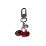Cherry Keychain Bag Charm in Blueberry