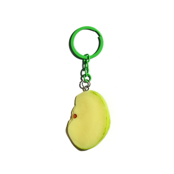 Green Apple Slice Keychain Bag Charm