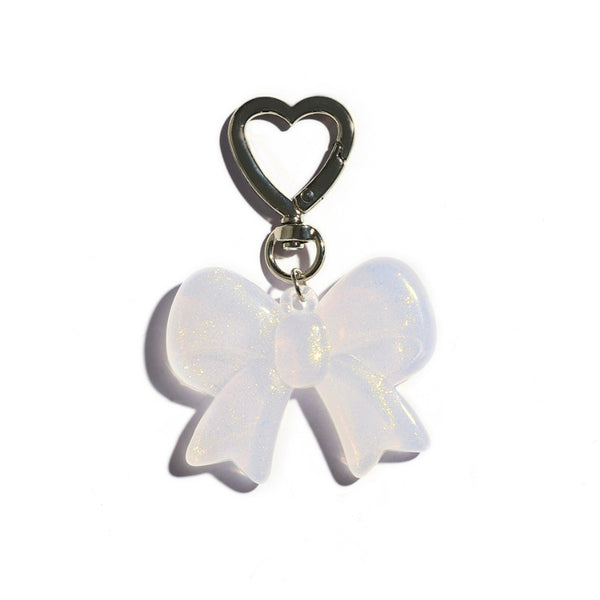 Creamy Bow Keychain Bag Charm