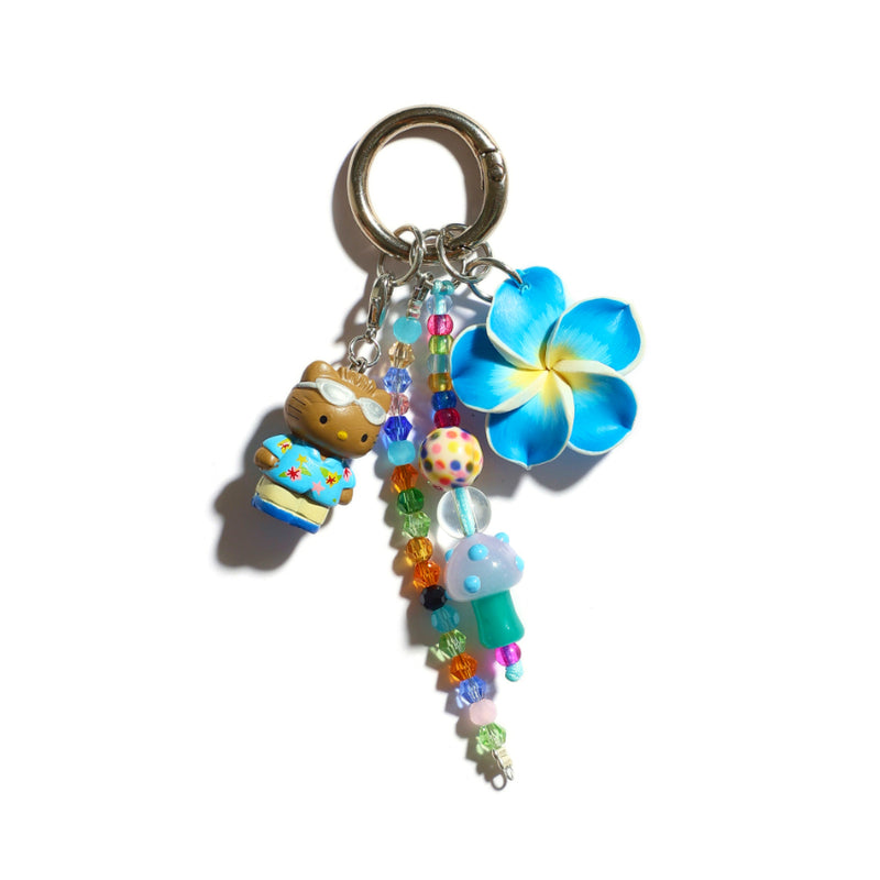 Hawaiian Playground Keychain Bag Charm in Red