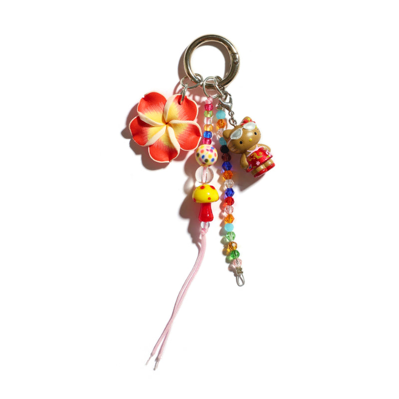 Hawaiian Playground Keychain Bag Charm in Blue