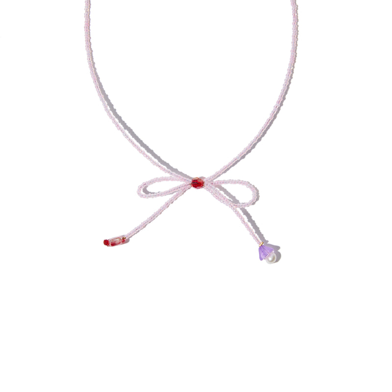 Bowknot Necklace in Red