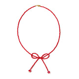 Bowknot Necklace in Red