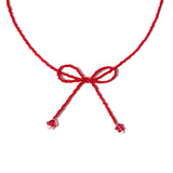 Bowknot Necklace in Red