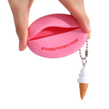 Ice Cream Money Pocket Bag Charm Keychain
