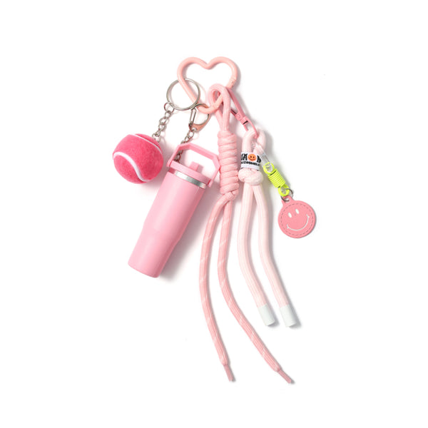 Tennis Gal Bag Charm Keychain