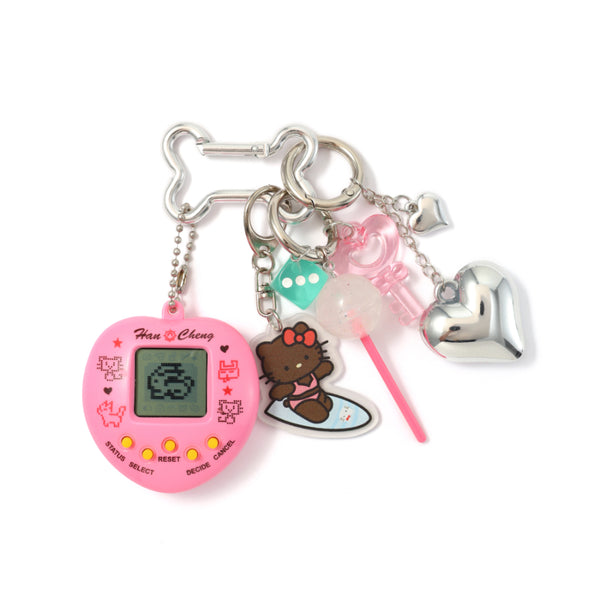 Electric Play Date Bag Charm Keychain