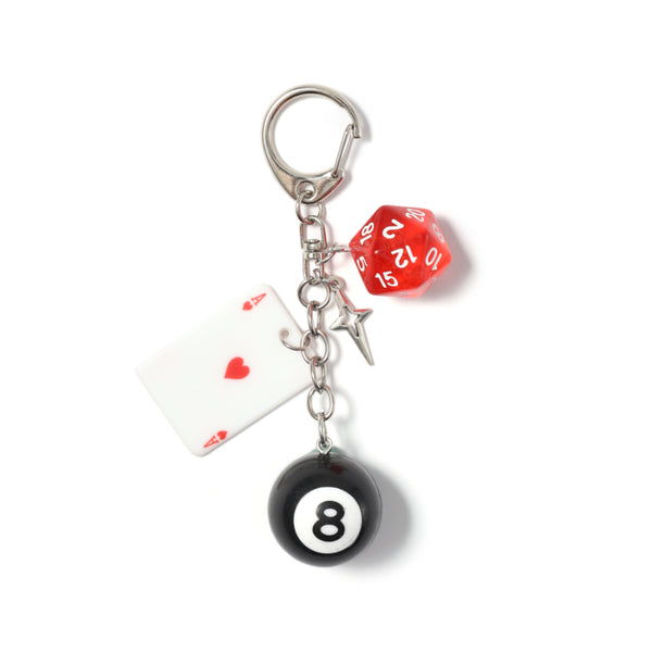 Lucky Toss Bag Charm Keychain in Red