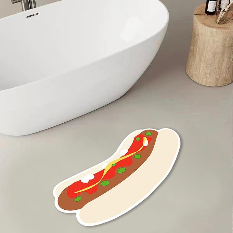 Hot Dog Innovative Quick Dry Bath Mat in Lollipop