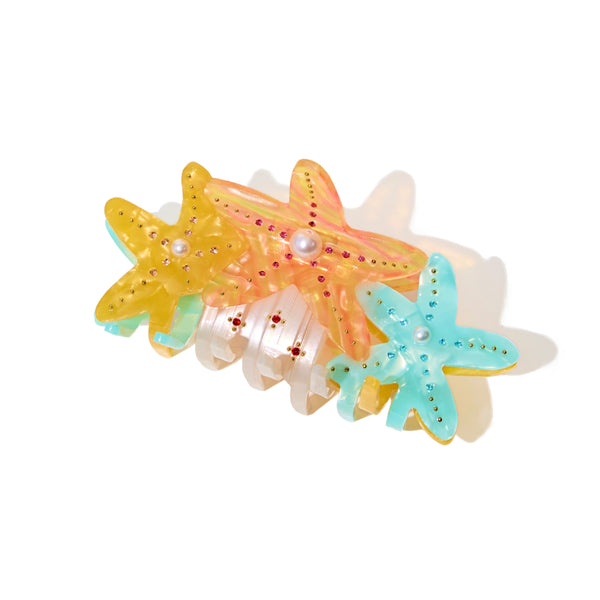 Ocean Star Hair Claw in Orange
