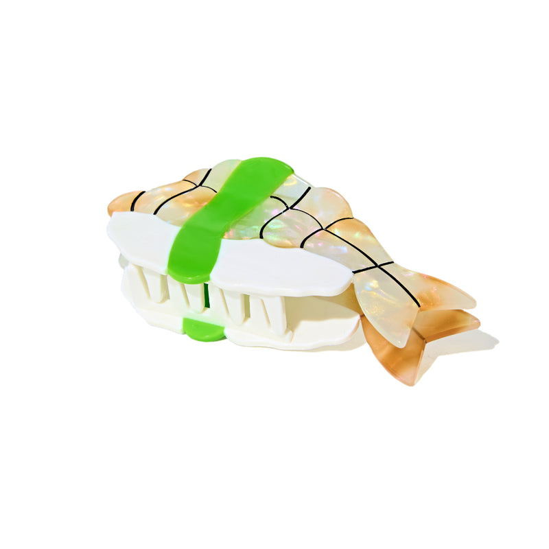 Shrimp Sushi Hair Claw in White
