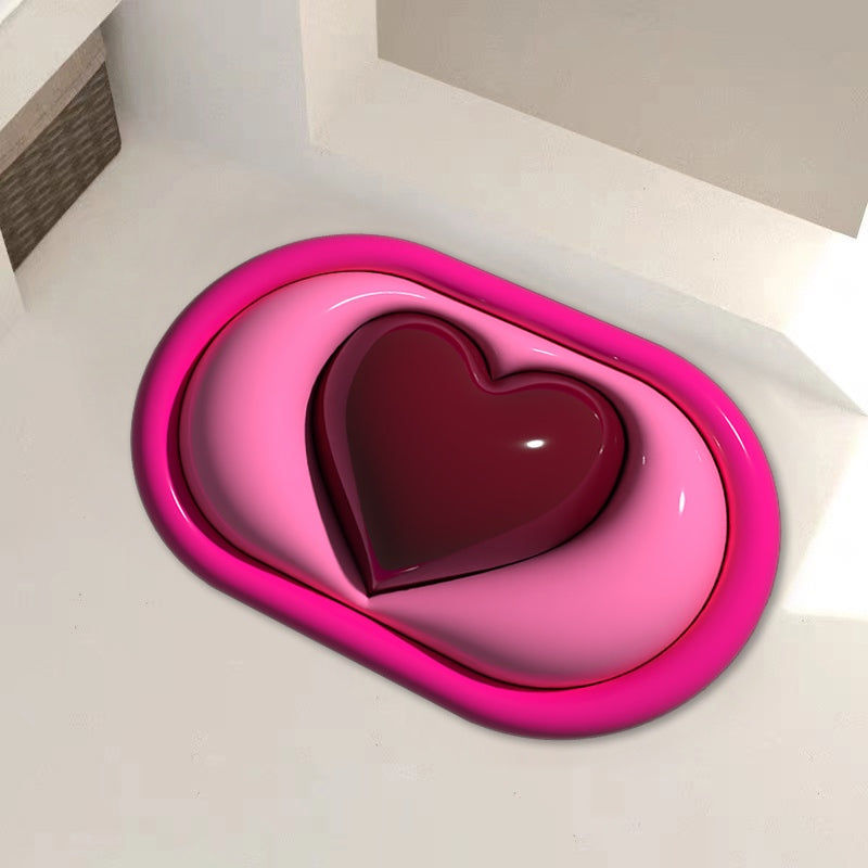 Cupid  Innovative Quick Dry Bath Mat in Strawberry