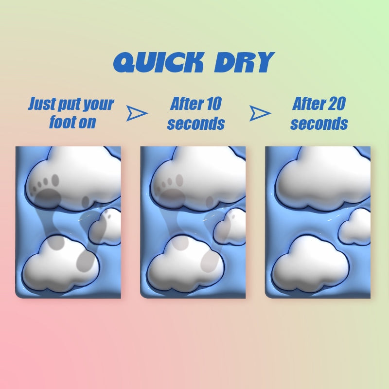 Cloudy Innovative Quick Dry Bath Mat