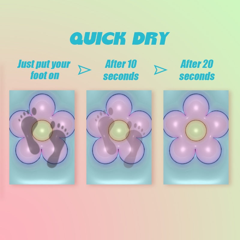 Flower Power Innovative Quick Dry Bath Mat