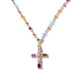 The Halo Cross Necklace