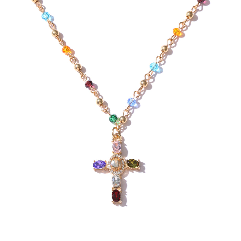 The Halo Cross Necklace