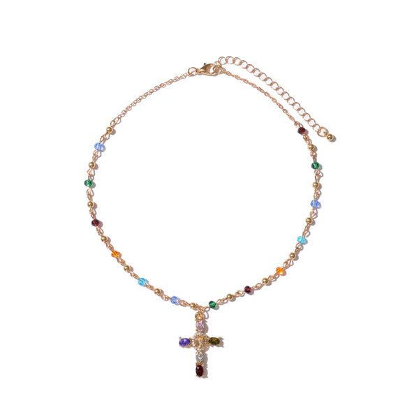 The Halo Cross Necklace