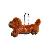 Ribbon Dachshund Bag Charm Keychain