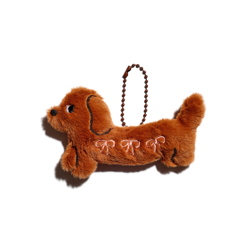 Ribbon Dachshund Bag Charm Keychain