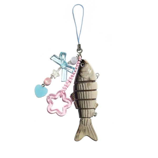 Fishing Morning Bag Charm Keychain