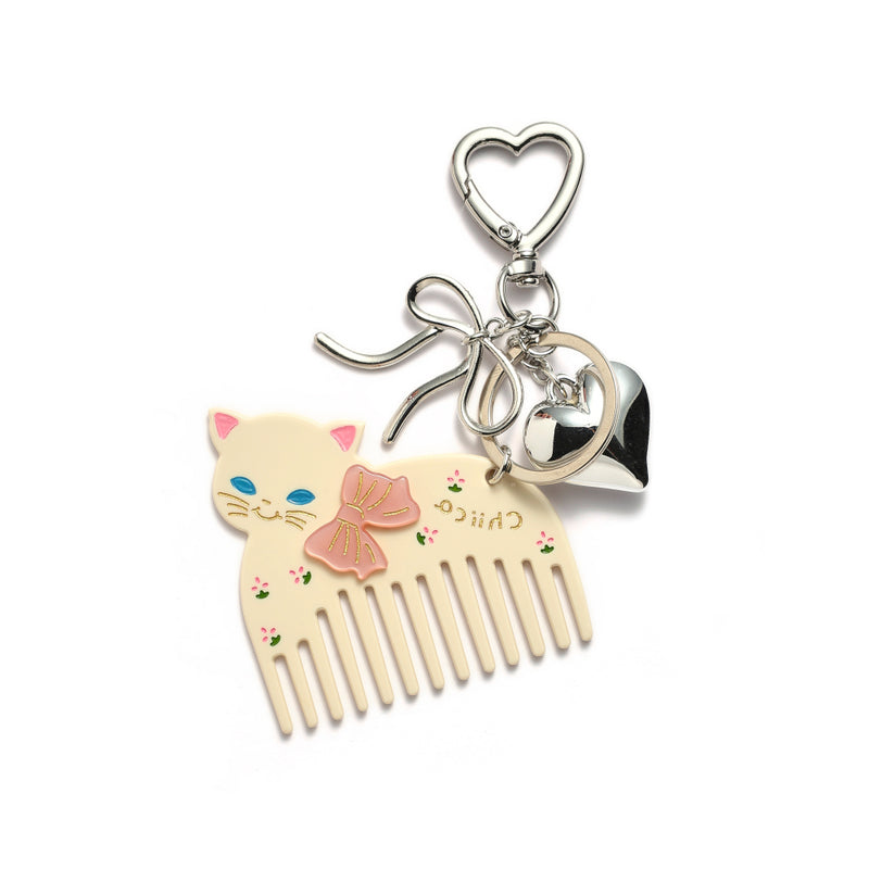 Kitty Comb Bag Charm Keychain
