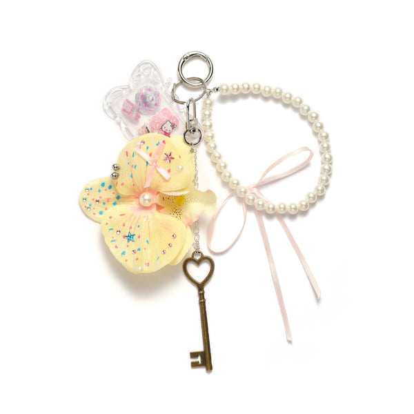 Tropical Summer Bag Charm Keychain