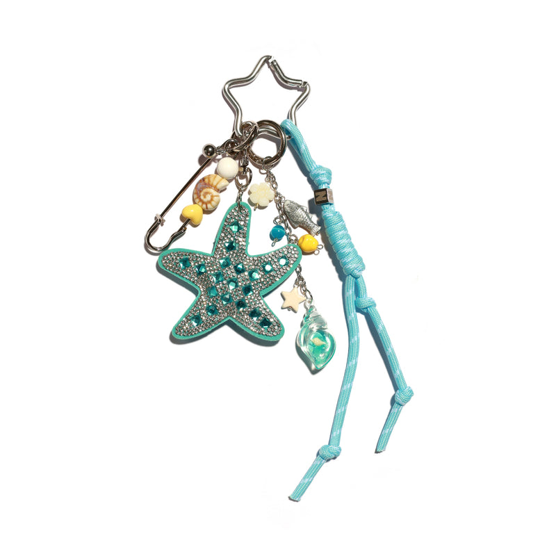 Beach Town Treasure Bag Charm Keychain