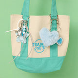 Fuzzy Love Keychain Bag Charm in Blue