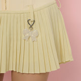 Creamy Bow Keychain Bag Charm