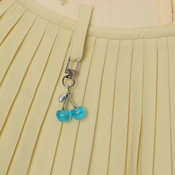 Cherry Keychain Bag Charm in Blueberry