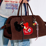 I Heart you Keychain Bag Charm