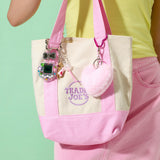Fuzzy Love Keychain Bag Charm in Pink