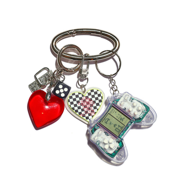 Play Date Bag Charm Keychain in Crystal