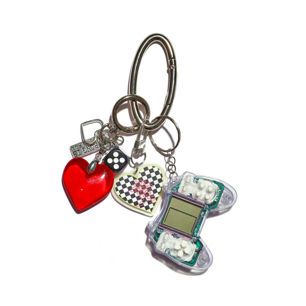 Play Date Bag Charm Keychain in Crystal