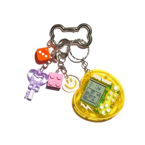 Play Date Bag Charm Keychain in Mango