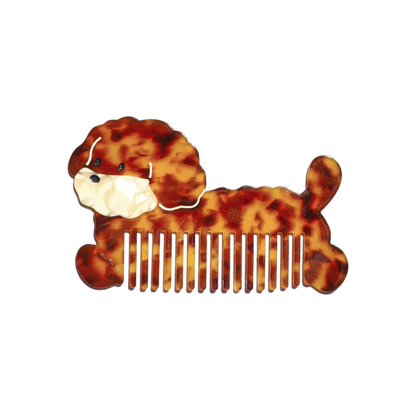 Puppy Friend Comb in Amber