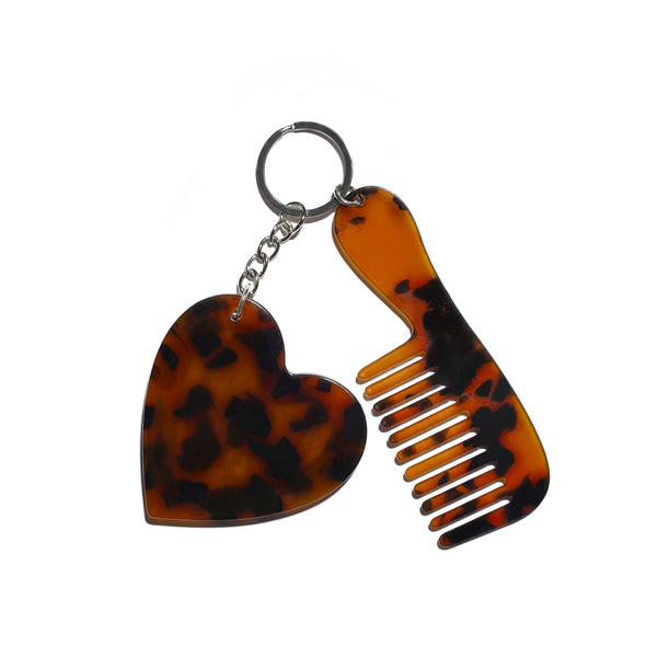 Regina Rocker Mirror Comb in Amber