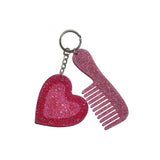 Regina Rocker Mirror Comb in Blue Sparkle