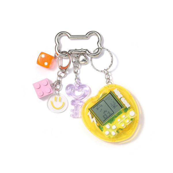 Gaming Nostalgia Keychain Bag Charm in Yellow