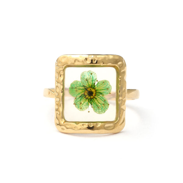 Spring Garden Ring in Green Flower