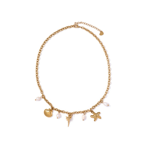 Golden Sea Charms Necklace