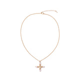 Sunbeam Crosslet Necklace in Pearl